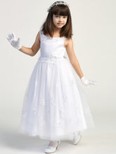 Absolutely Beautiful Girls Satin 1st Communion Dress With Beads And Sequins
